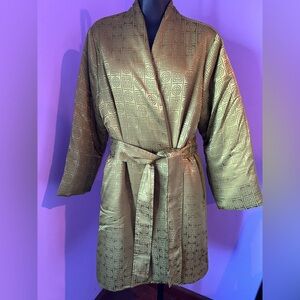 Green Quilted Natori Robe